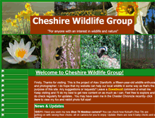 Tablet Screenshot of cheshire-wildlife.co.uk